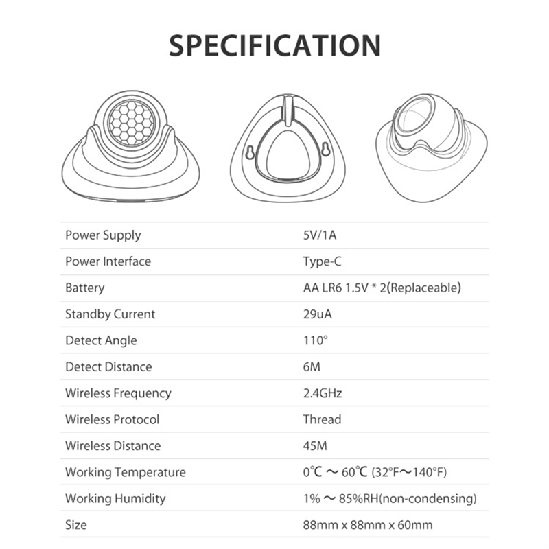 Matter Hub Thread - FEDI-Matter Thread Sensor Gerak Kehadiran Manusia