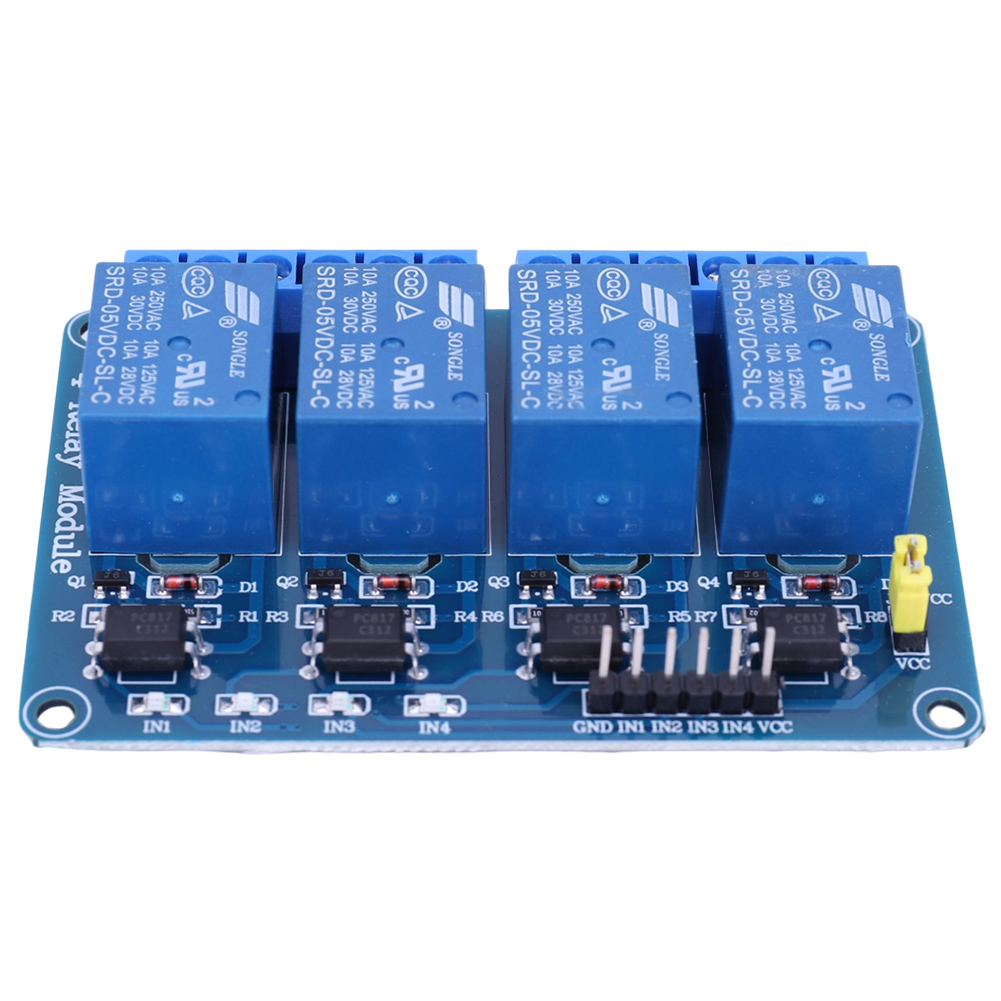Papan Relai 4 Saluran 5V 12V d - Home Automation Arduino ulasan dan harga