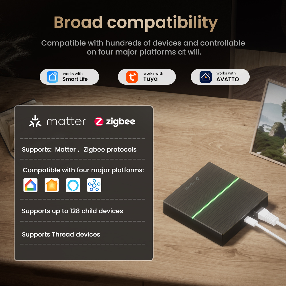 AVATTO Matter Smart Wired Gate - Matter Hub Thread ulasan dan harga